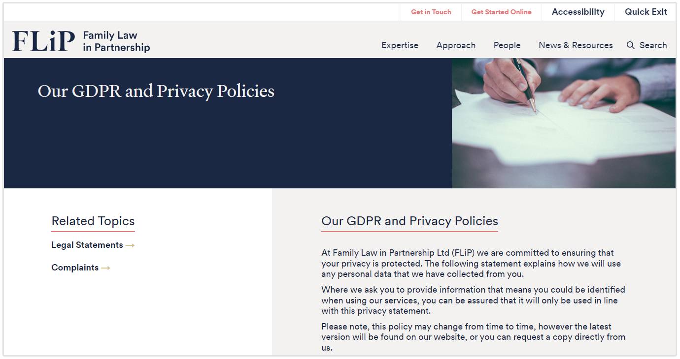 strona polityki prywatności